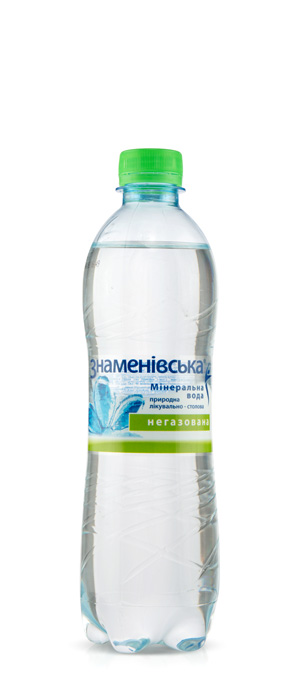 Мінеральна питна вода природна лікувально-столова негазована Знаменівська 0,5 л.